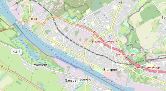 Bicycle workshop on map