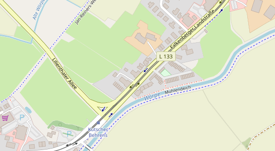 Fahrradwerkstatt auf Satellitenbild