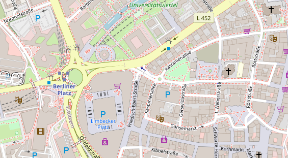 Fahrradwerkstatt auf Satellitenbild