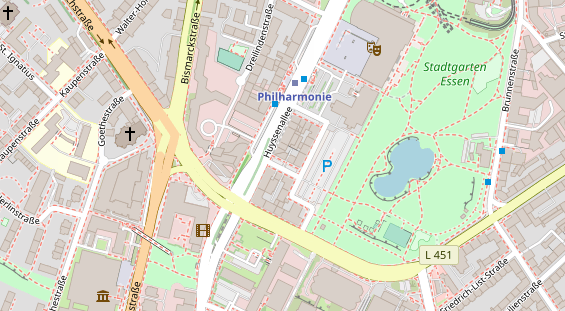 Fahrradwerkstatt auf Satellitenbild