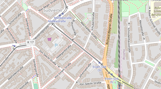 Fahrradwerkstatt auf Satellitenbild