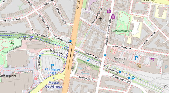 Fahrradwerkstatt auf Satellitenbild