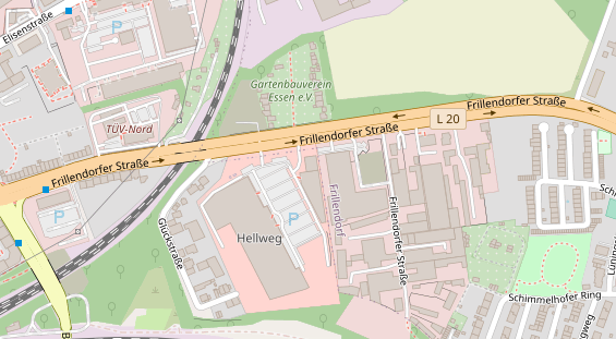 Fahrradwerkstatt auf Satellitenbild