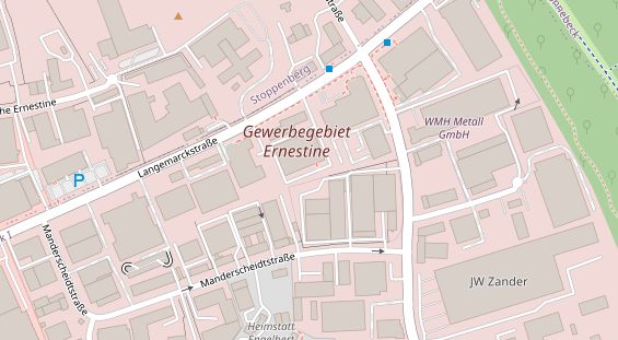 Fahrradwerkstatt auf Satellitenbild