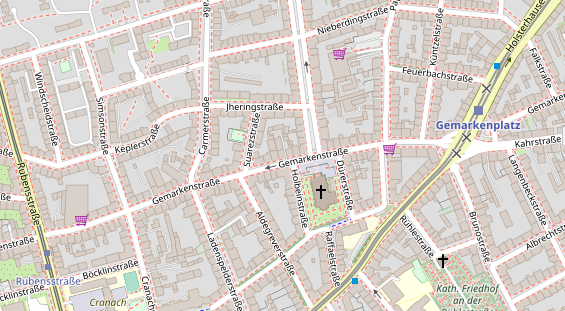 Fahrradwerkstatt auf Satellitenbild