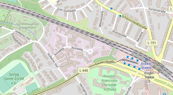 Fahrradwerkstatt auf Satellitenbild