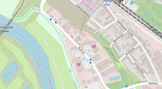 Fahrradwerkstatt auf Satellitenbild
