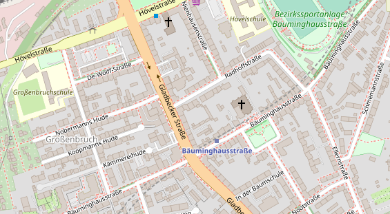 Fahrradwerkstatt auf Satellitenbild