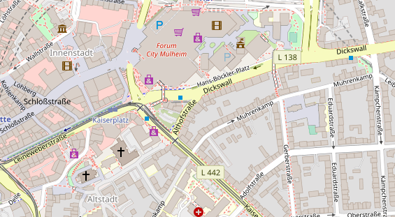 Fahrradwerkstatt auf Satellitenbild