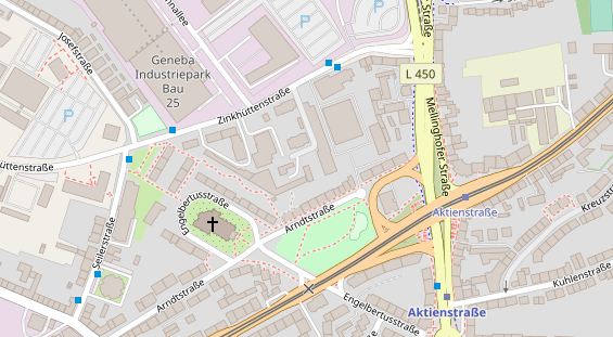 Fahrradwerkstatt auf Satellitenbild