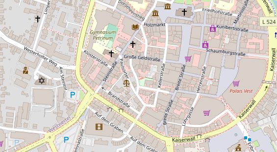 Fahrradwerkstatt auf Satellitenbild