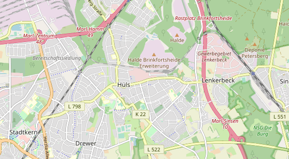 Bicycle workshop on map