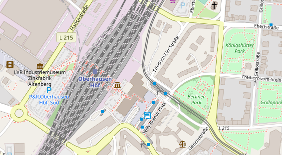 Fahrradwerkstatt auf Satellitenbild