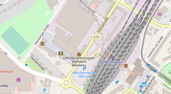 Fahrradwerkstatt auf Satellitenbild