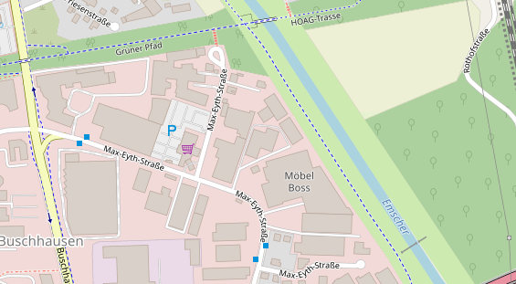 Fahrradwerkstatt auf Satellitenbild