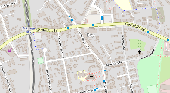 Fahrradwerkstatt auf Satellitenbild