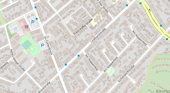 Fahrradwerkstatt auf Satellitenbild