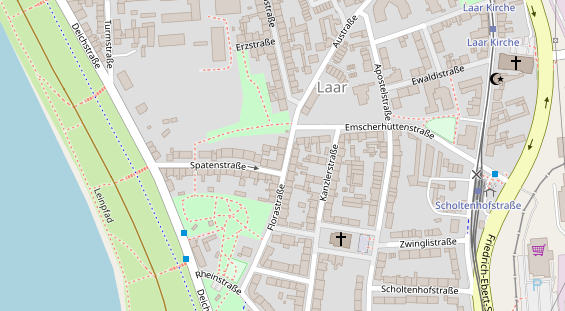 Fahrradwerkstatt auf Satellitenbild