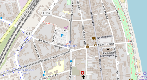 Fahrradwerkstatt auf Satellitenbild