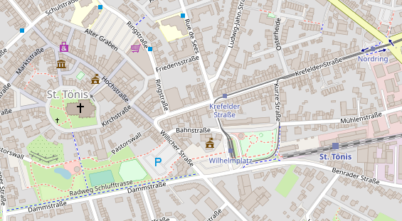 Fahrradwerkstatt auf Satellitenbild