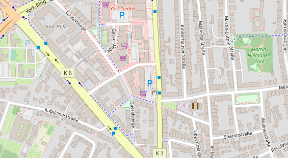Fahrradwerkstatt auf Satellitenbild
