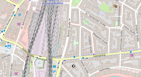 Fahrradwerkstatt auf Karte