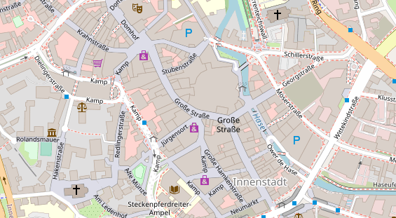 Fahrradwerkstatt auf Satellitenbild