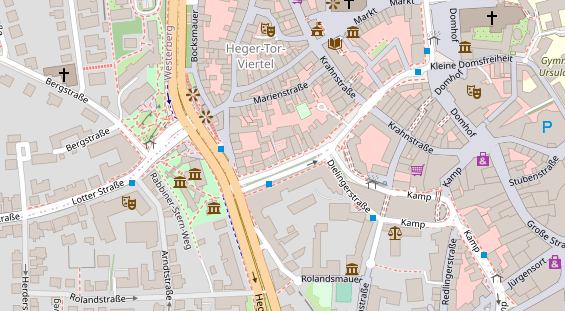 Fahrradwerkstatt auf Satellitenbild
