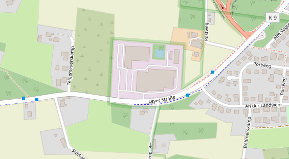 Fahrradwerkstatt auf Satellitenbild