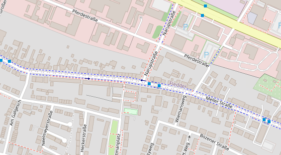 Fahrradwerkstatt auf Satellitenbild