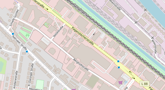 Fahrradwerkstatt auf Satellitenbild