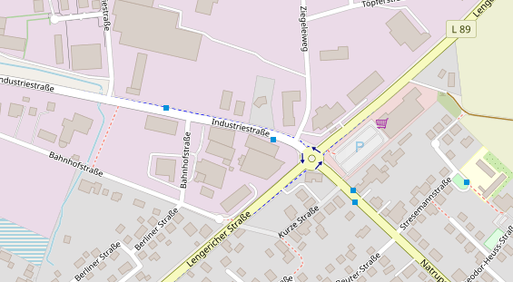 Fahrradwerkstatt auf Satellitenbild