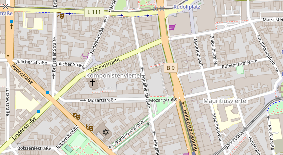 Fahrradwerkstatt auf Satellitenbild
