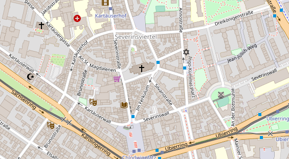 Fahrradwerkstatt auf Satellitenbild