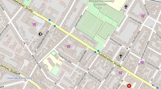 Fahrradwerkstatt auf Satellitenbild