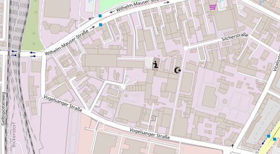 Fahrradwerkstatt auf Satellitenbild