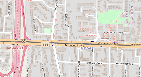Fahrradwerkstatt auf Satellitenbild