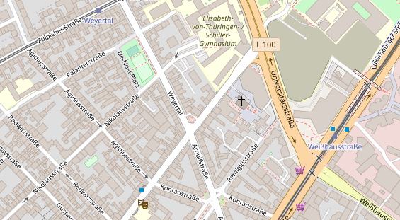 Fahrradwerkstatt auf Satellitenbild