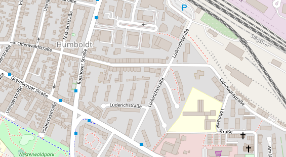 Fahrradwerkstatt auf Satellitenbild