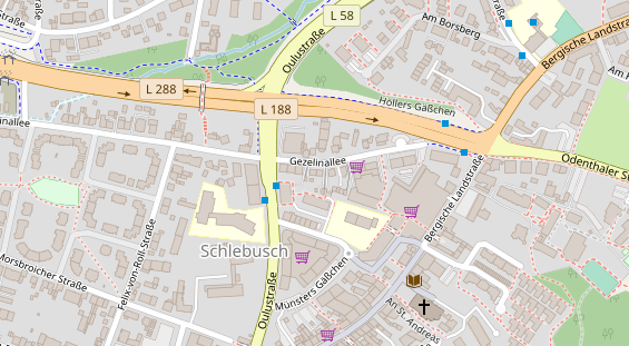 Fahrradwerkstatt auf Satellitenbild