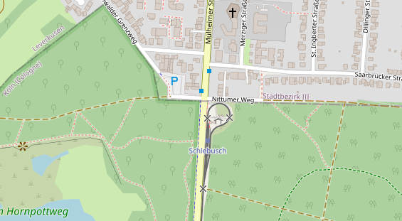 Fahrradwerkstatt auf Satellitenbild