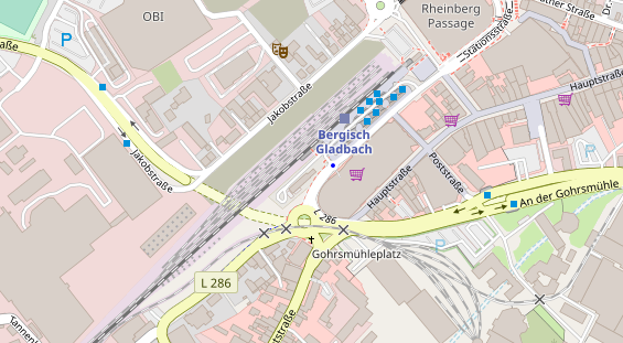 Fahrradwerkstatt auf Satellitenbild