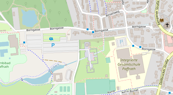 Fahrradwerkstatt auf Satellitenbild