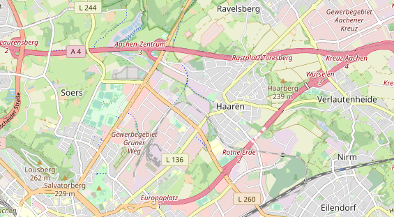 Bicycle workshop on map