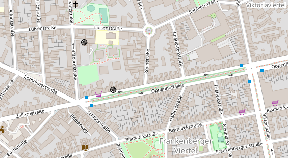 Fahrradwerkstatt auf Satellitenbild