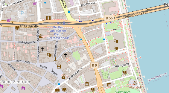 Fahrradwerkstatt auf Satellitenbild