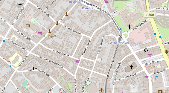 Fahrradwerkstatt auf Satellitenbild