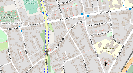 Fahrradwerkstatt auf Satellitenbild