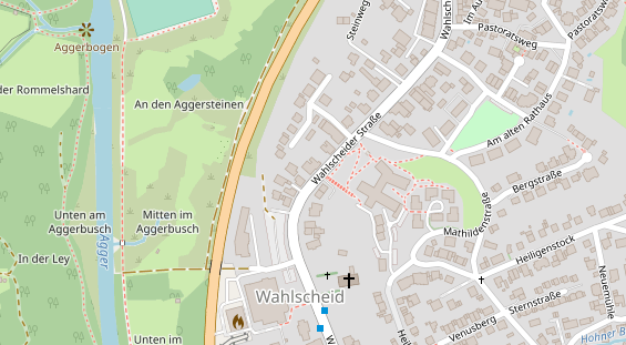 Fahrradwerkstatt auf Satellitenbild