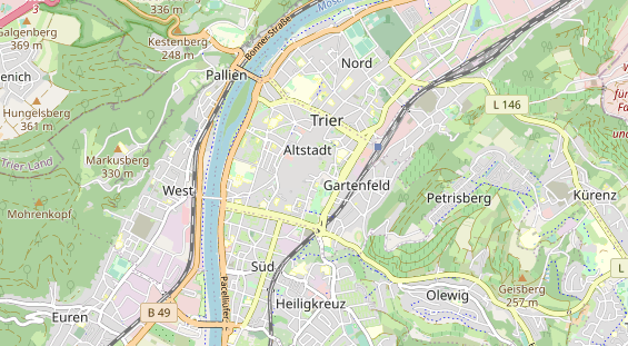 Bicycle workshop on map